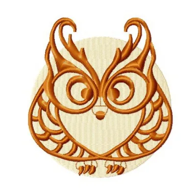 Owl granny 4 embroidery design preview showcasing a whimsical owl motif for stitching on various fabric items.