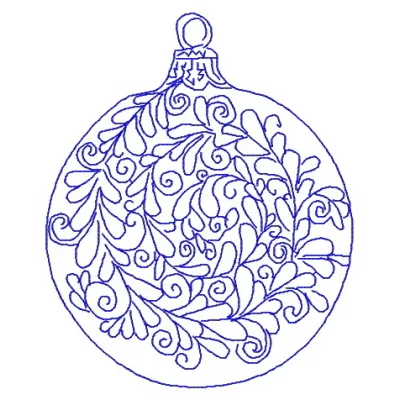 Preview of Christmas ball 4 embroidery design featuring a festive ornament for holiday stitching projects.