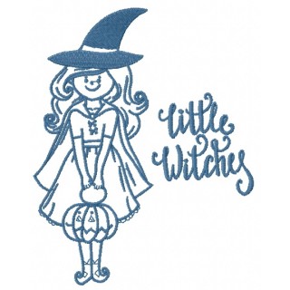 Little witches 2 embroidery design - Embroidery Design