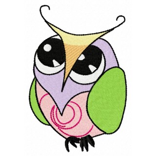 Bizarre owl 6 embroidery design - Embroidery Design