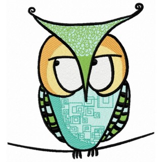 Bizarre owl 3 embroidery design - Embroidery Design