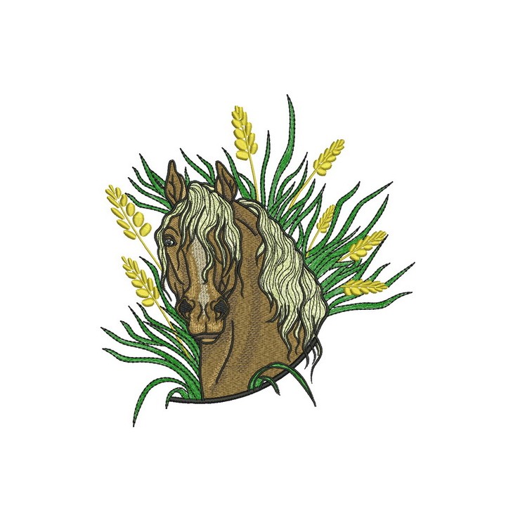 Steppe horse embroidery design - Embroidery Design