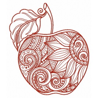 Mosaic apple 2 embroidery design - Embroidery Design
