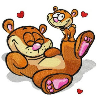 Glad hamster embroidery design - Embroidery Design