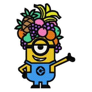 Tropical Minion embroidery design - Embroidery Design