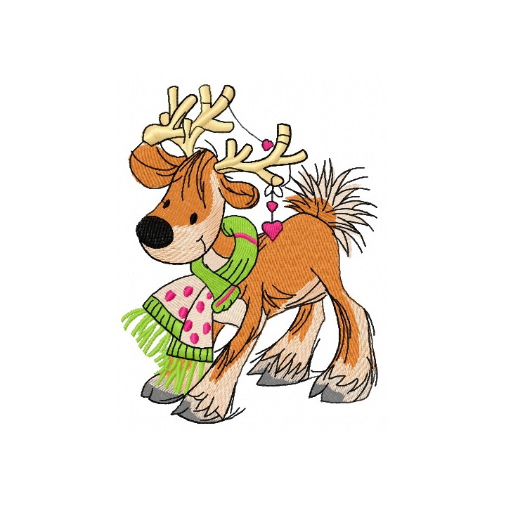 Deer's date 3 embroidery design - Embroidery Design