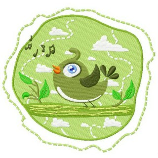 Bird's trill embroidery design - Embroidery Design