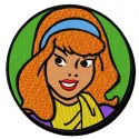 Daphne Blake embroidery design featuring a playful Scooby Doo theme, ideal for stitching on apparel and accessories.