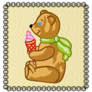 Ice cream for teddy embroidery design - Embroidery Design