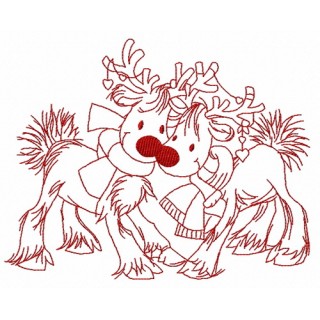 Deer's date 2 embroidery design - Embroidery Design