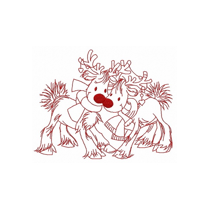 Deer's date 2 embroidery design - Embroidery Design
