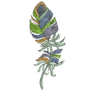 Rainbow feather 4 embroidery design - Embroidery Design