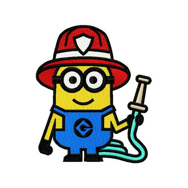 Minion the fireman embroidery design - Embroidery Design