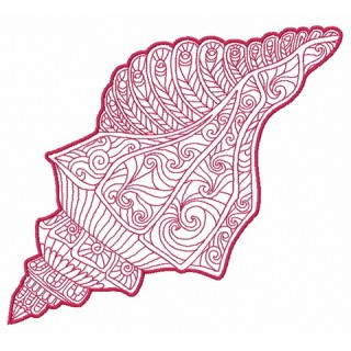 Mosaic sea shell 4 embroidery design - Embroidery Design