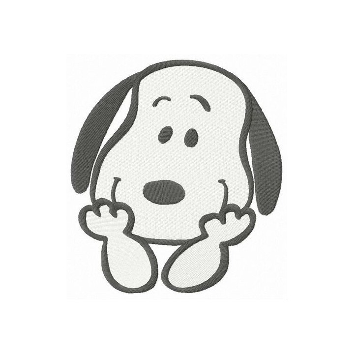 Curious Snoopy embroidery design - Embroidery Design