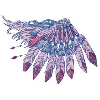 Decoration of feathers embroidery design - Embroidery Design