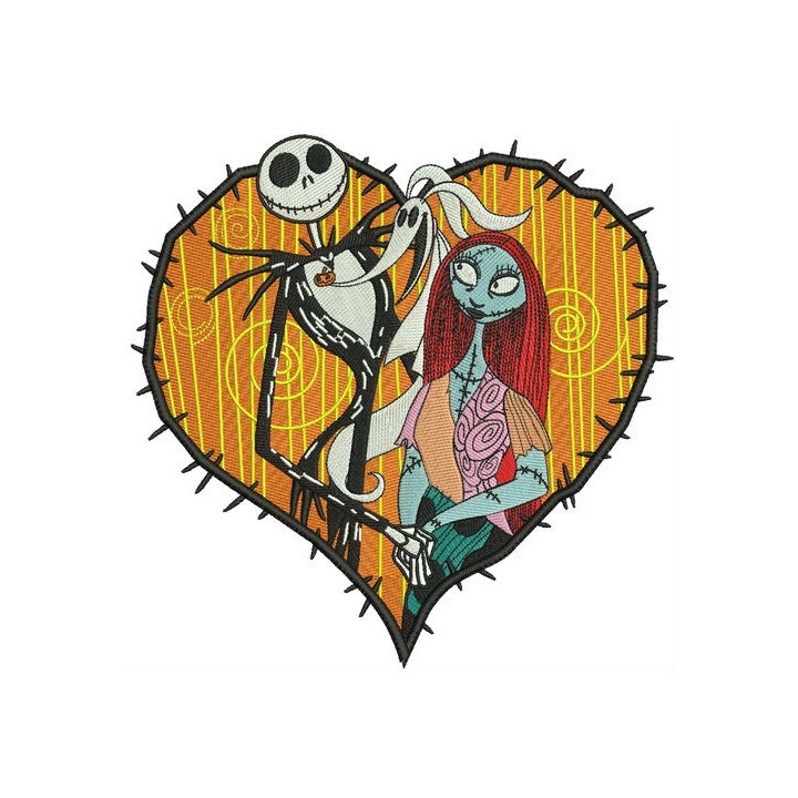 Love in Halloween town embroidery design - Embroidery Design