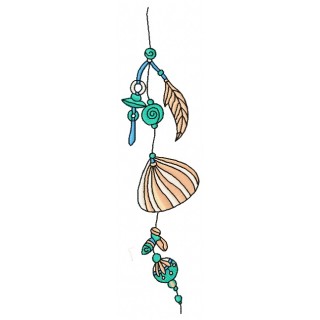 Sea shell decoration 3 embroidery design - Embroidery Design