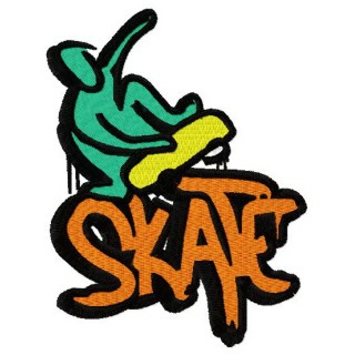 Skate embroidery design - Embroidery Design
