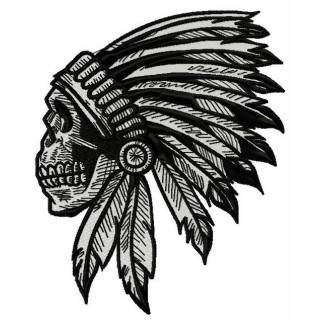 Indian skull embroidery design - Embroidery Design