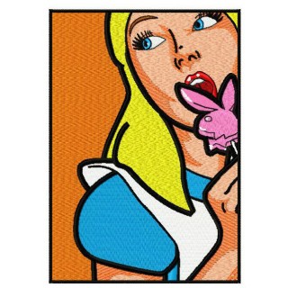Alice with lollipop embroidery design - Embroidery Design