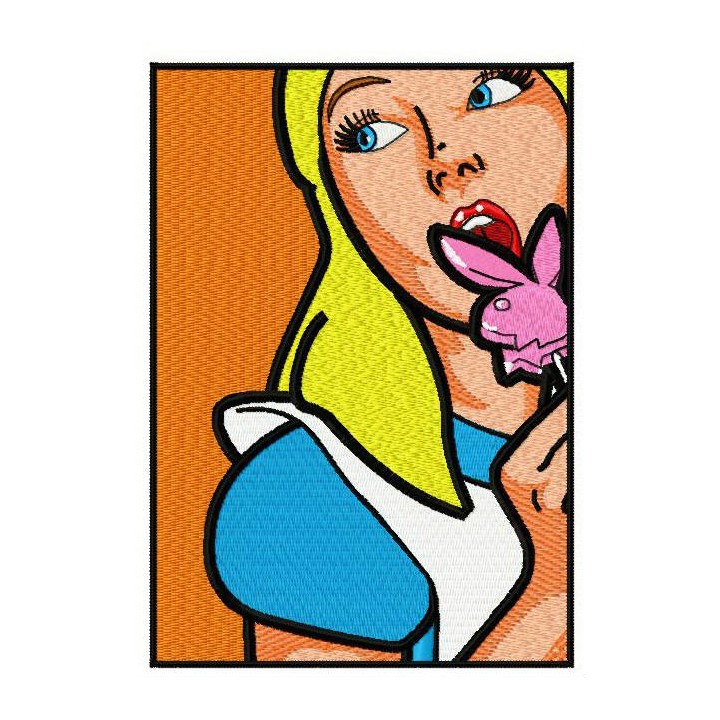 Alice with lollipop embroidery design - Embroidery Design