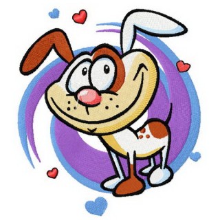 Cute dog embroidery design - Embroidery Design