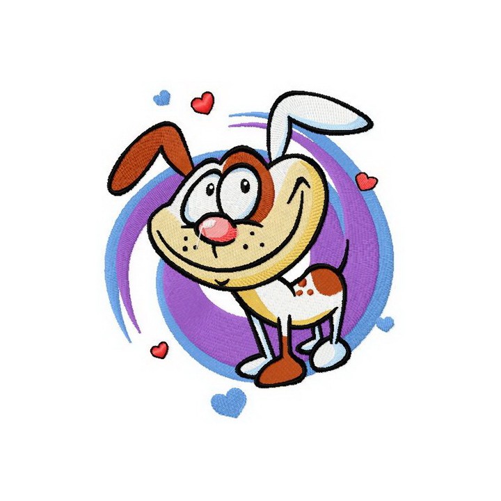 Cute dog embroidery design - Embroidery Design