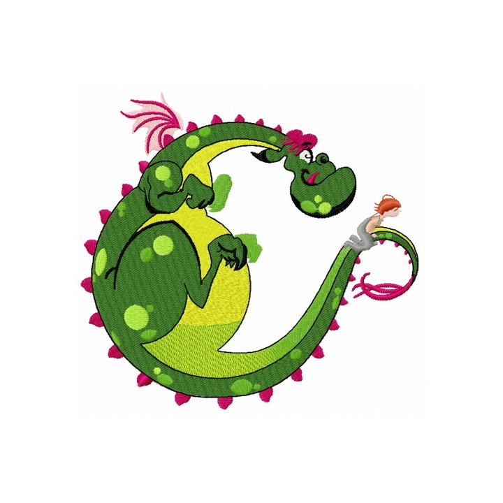 Elliott the Dragon 5 embroidery design - Embroidery Design