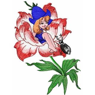 Flower girl 2 embroidery design - Embroidery Design