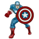 Brave and strong Captain America embroidery design showcasing a heroic motif for stitching on various fabrics.