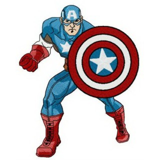 Brave and strong Captain America embroidery design - Embroidery Design