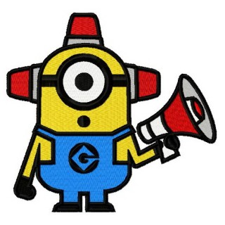 Alarming Minion embroidery design - Embroidery Design