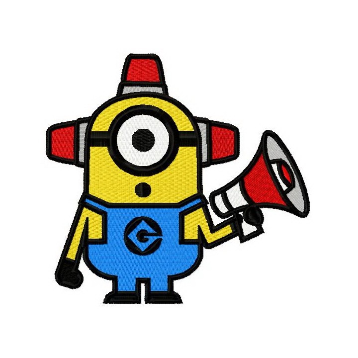 Alarming Minion embroidery design - Embroidery Design