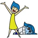 Preview of Happy Joy and Upset Sadness embroidery design featuring colorful characters from Inside Out.