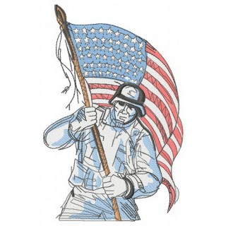 American soldier embroidery design - Embroidery Design