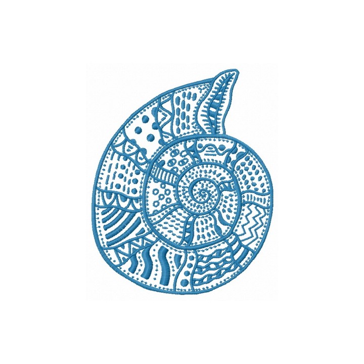 Mosaic sea shell 2 embroidery design - Embroidery Design