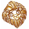 Preview of Cute Lion 2 embroidery design featuring a playful lion motif, ideal for stitching on t-shirts and baby onesies.
