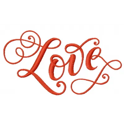 Preview of the Love 2 embroidery design featuring romantic love quotes, perfect for heartfelt stitching projects.
