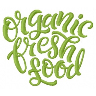 Organic fresh food 2 embroidery design - Embroidery Design