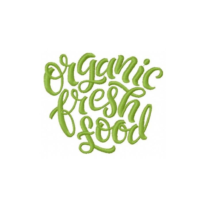 Organic fresh food 2 embroidery design - Embroidery Design