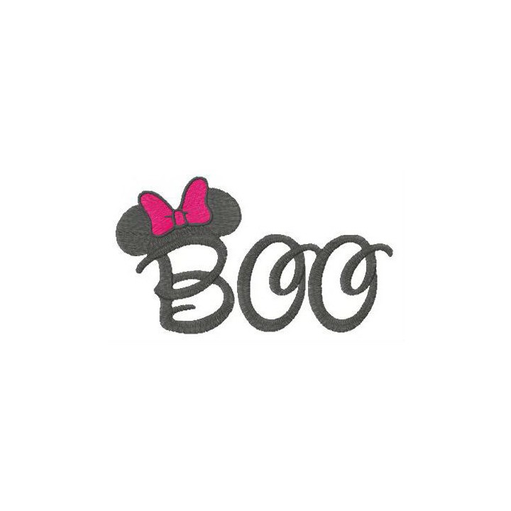 Minnie Mouse Boo embroidery design - Embroidery Design