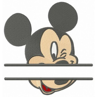 Mickey Mouse monogram embroidery design - Embroidery Design