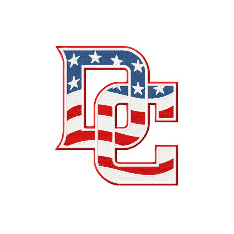 Washington Nationals logo embroidery design showcasing a detailed stitched motif for baseball enthusiasts.