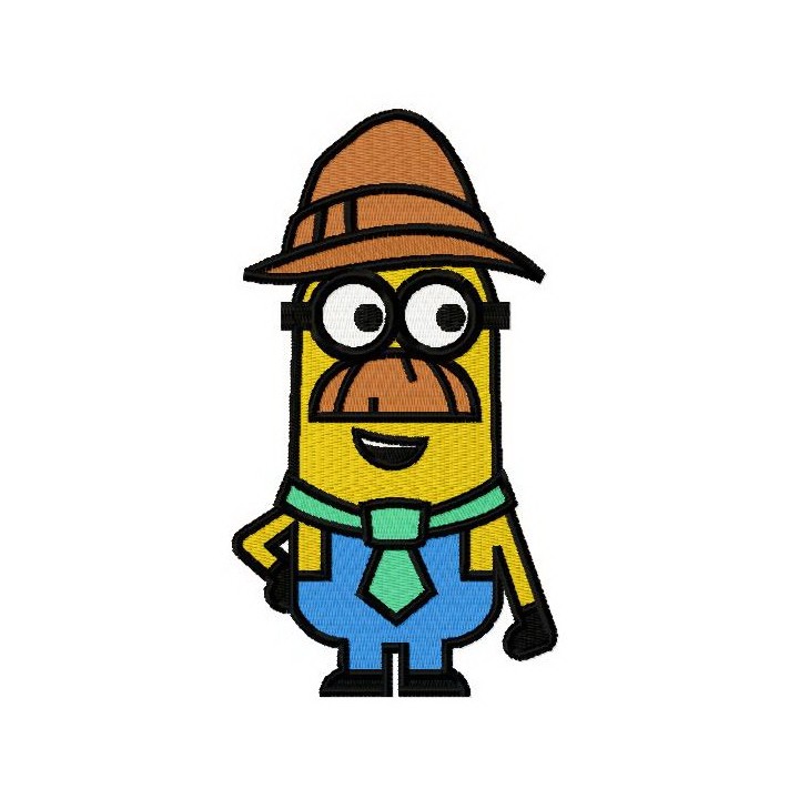 Minion in Tyrolean hat embroidery design - Embroidery Design