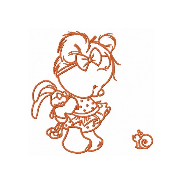 Shy teddy bear 5 embroidery design - Embroidery Design