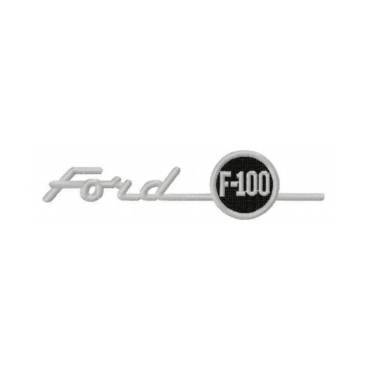 Ford F-100 logo embroidery design - Embroidery Design