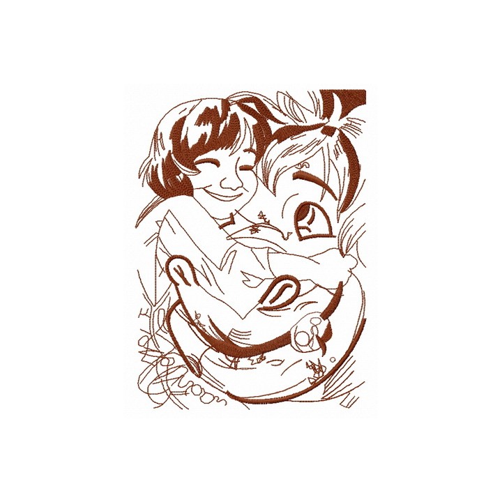 Pete and Elliott 2 embroidery design - Embroidery Design