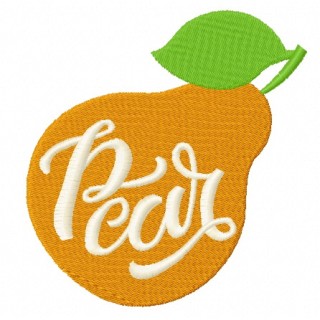 Pear embroidery design - Embroidery Design
