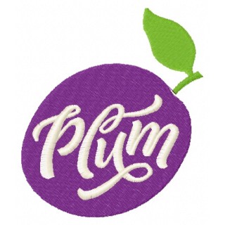 Plum embroidery design - Embroidery Design